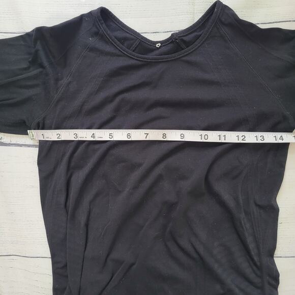 Athleta Size EST XS Women's Finish Fast Long Sleeve Black Tee Base Layer Gym - Picture 6 of 6
